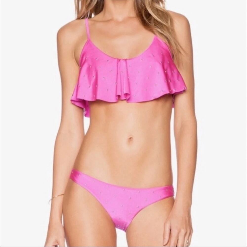 Amuse Society Presley Pink Studded Bikini